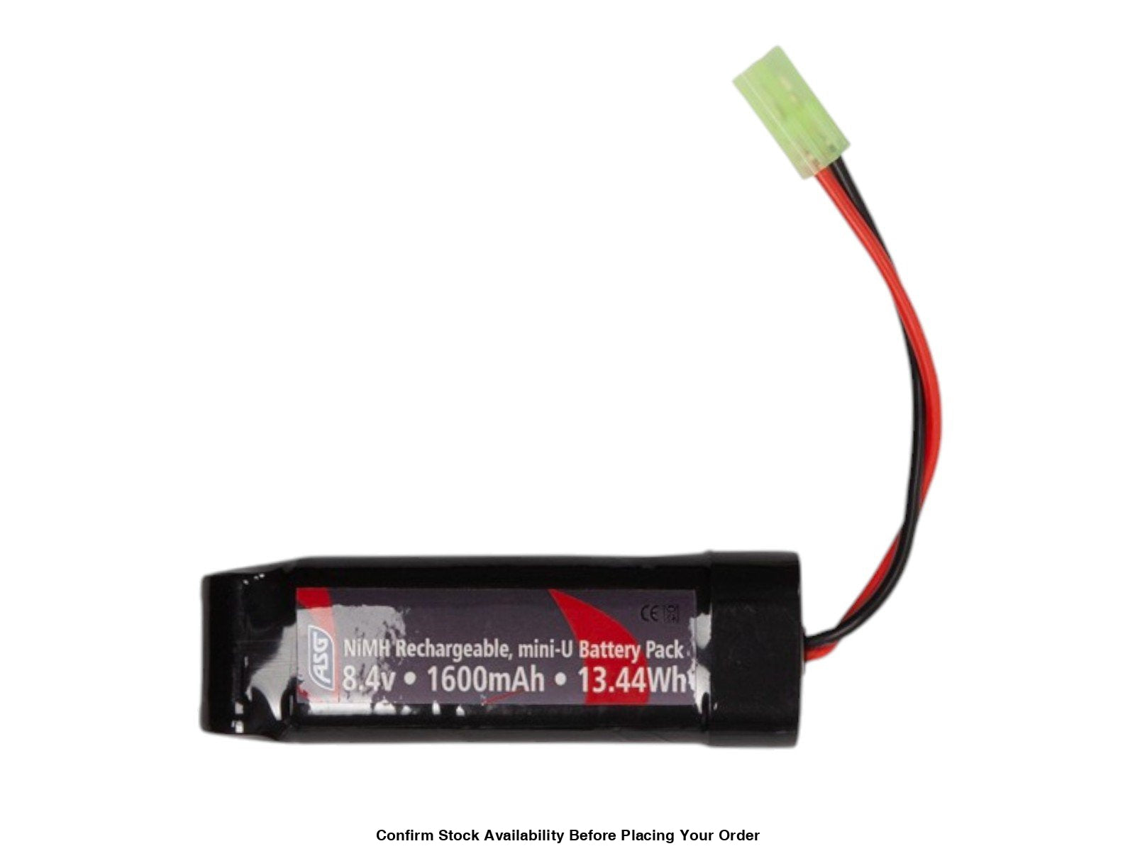 Asg Battery 8.4V 1600MAH NIMH Mini-u Tamiya Connector 19631 - Guards On Duty Shop