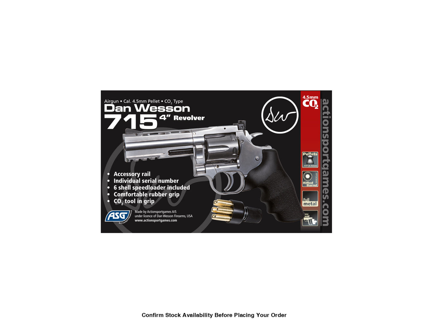 ASG DW 715 4INCH SILVER 4.5MM PELLET - ASG 18612 - Guards On Duty Shop