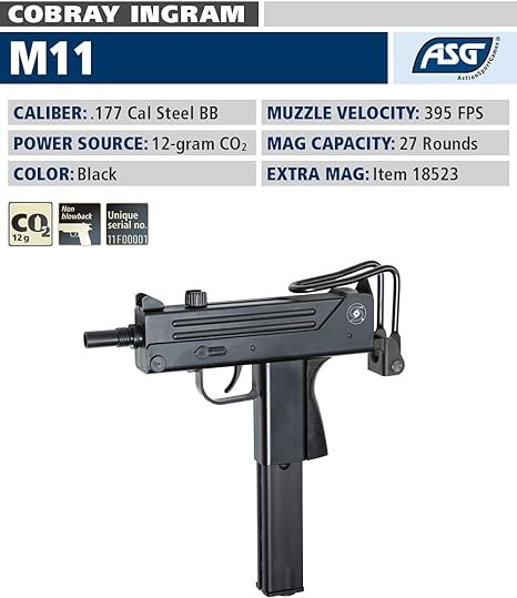 ASG INGRAM M11 GNB 4.5MM - ASG 18522 - Guards On Duty Shop