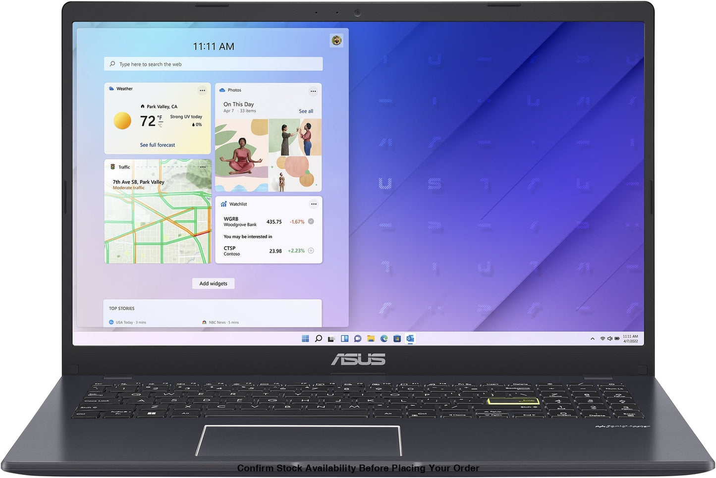 ASUS VIVO GO15 15.6" CELERON 8GB 256SSD