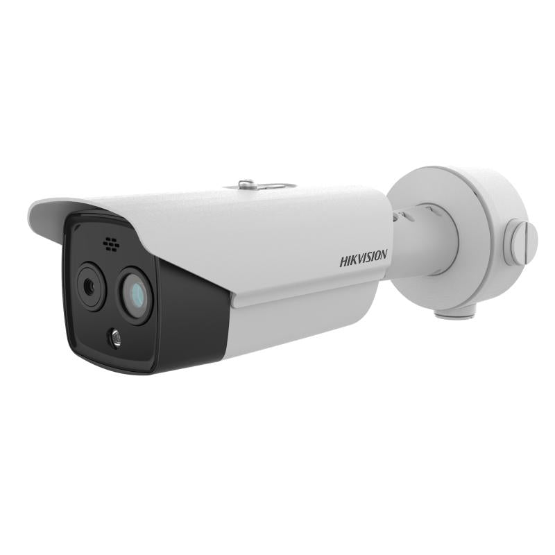 Hikvision Thermal256x192,12µm, Optical4MP2688×1520;Thermal 3mm,FOV50°.Optical 4mm.Strobe Light&Audio Alarm. VCALine crossingIntrusion