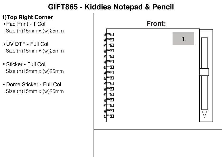 Kiddies Notepad & Pencil