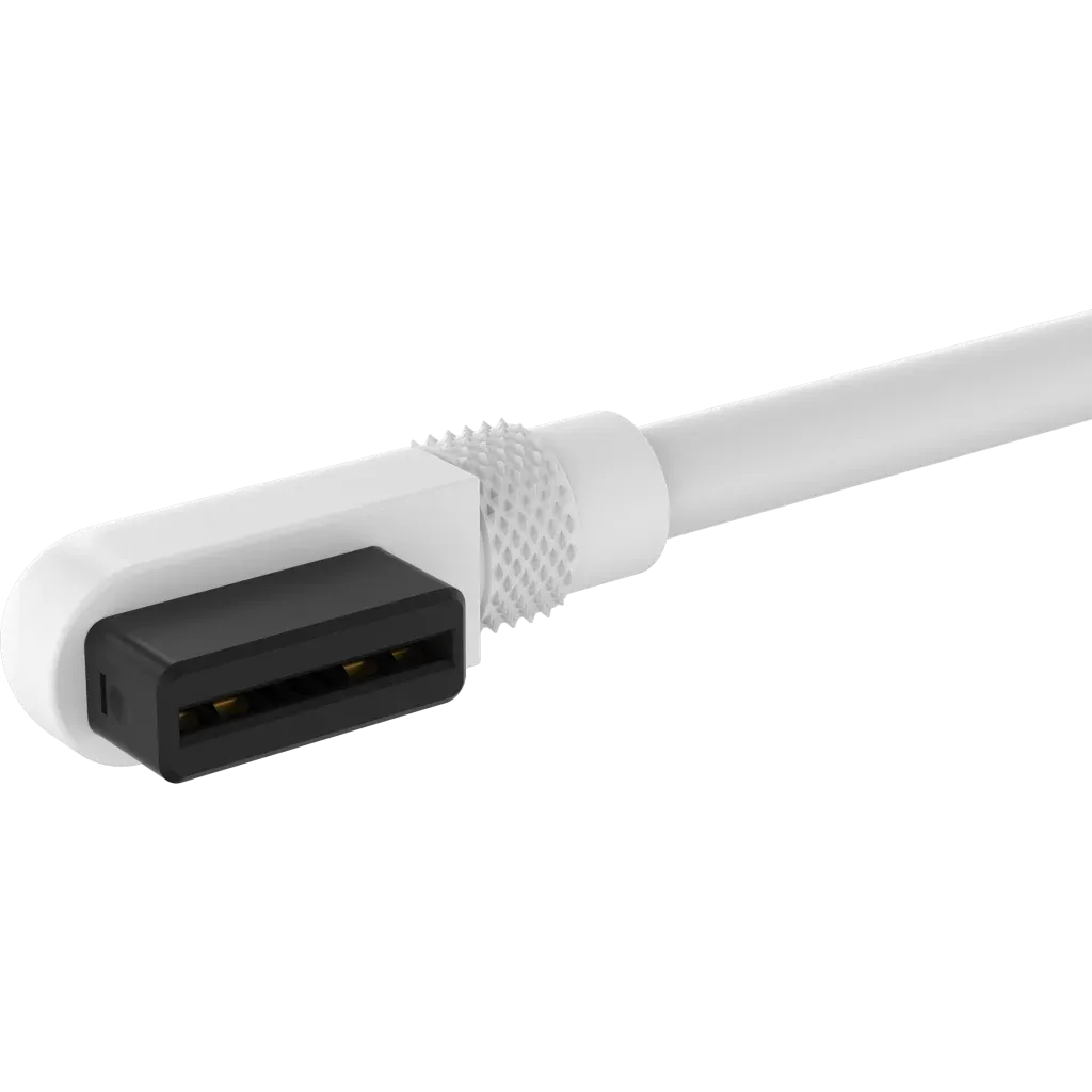 Corsair iCUE LINK Cable; 2x 135mm with Slim 90° connectors; White