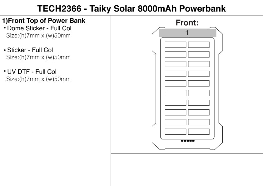 Taiky Solar 8000mAh Powerbank