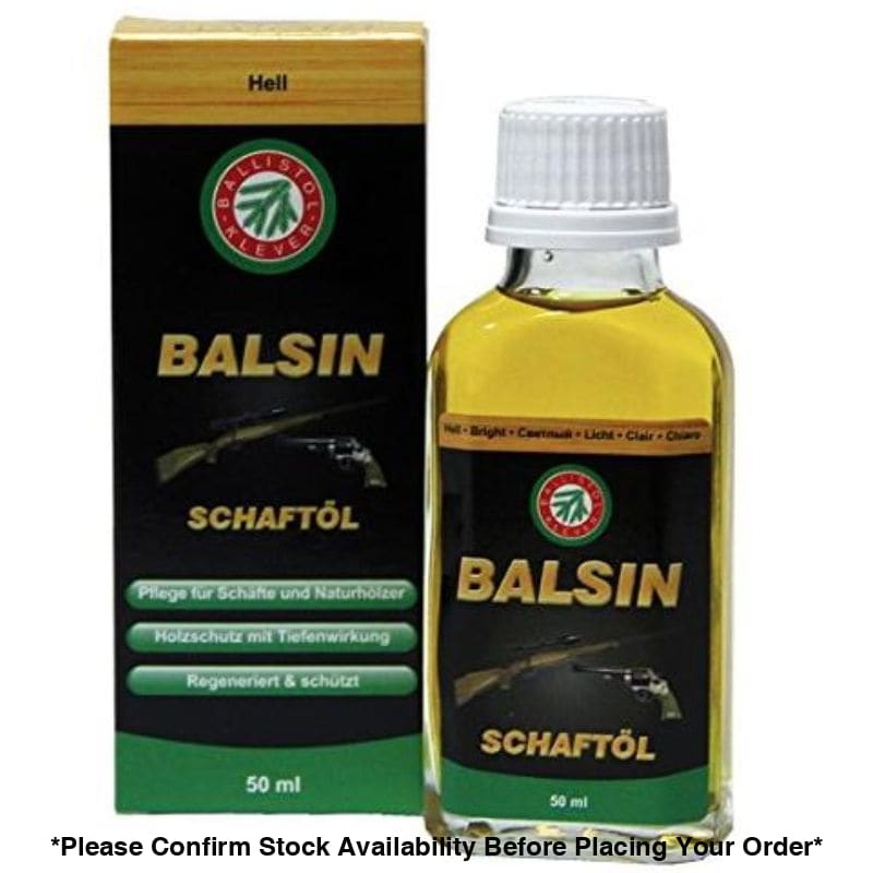 Ballistol Balsin Stock Oil 50ml - Bright - Ballistol Balsin Stock Oil 50ml - Bright
