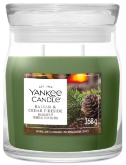 Yankee Candle Signature Medium Jar Candle - Balsam and Cedar By the Fireside