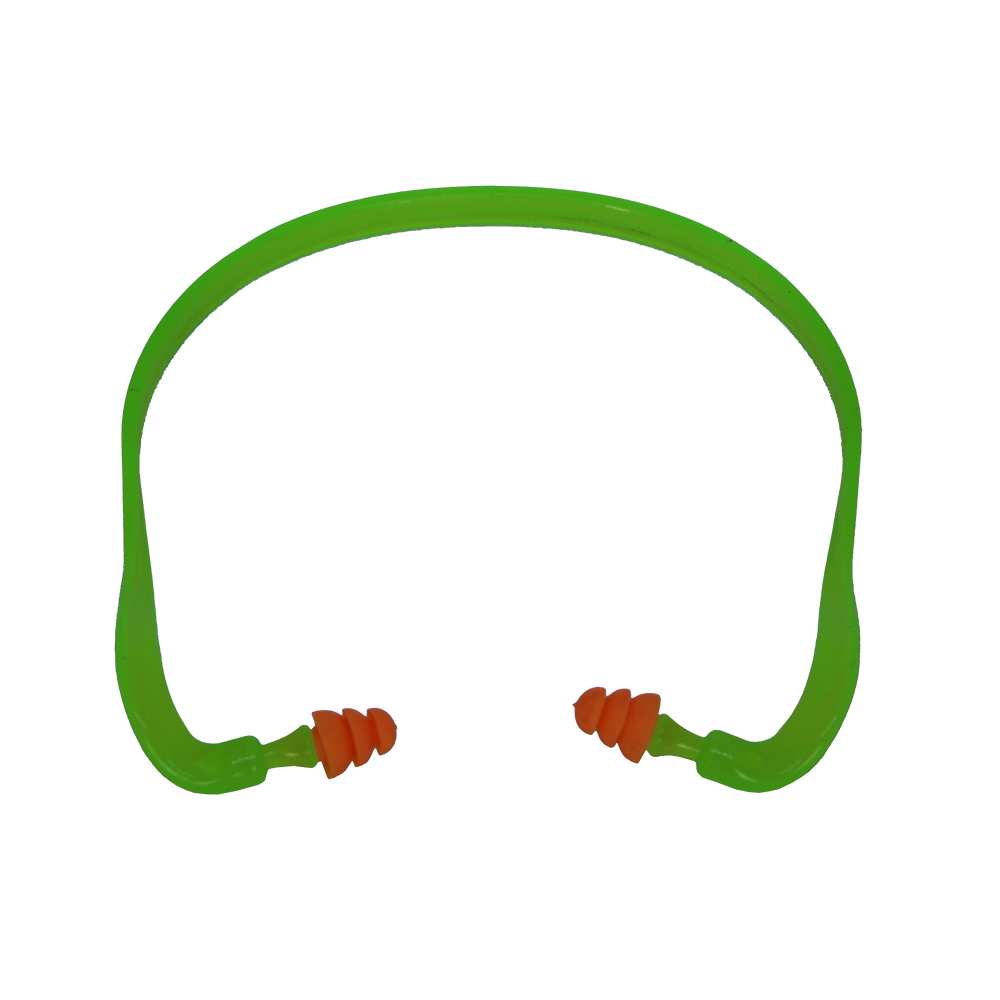 Pinnacle Banded Ear Plug Lime Green (Pack of 10) (Pack of 10)