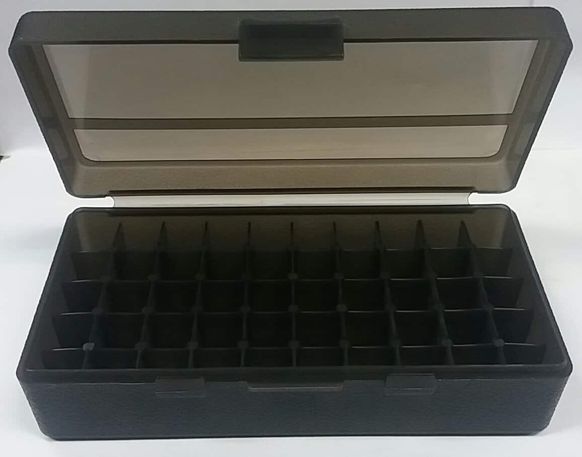 Plastic Ammo Case Medium Black 50 Piece