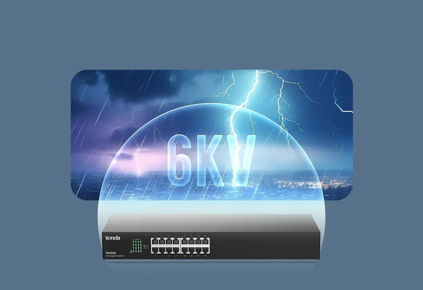 TENDA 16-Port Gigabit Ethernet Switch (TE-TEG1016G) Guards On Duty Security