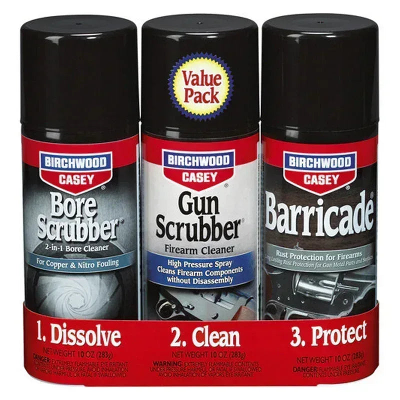 Birchwood Casey 1-2-3 Aerosol Value Kit (3 Tins) Guards On Duty Security