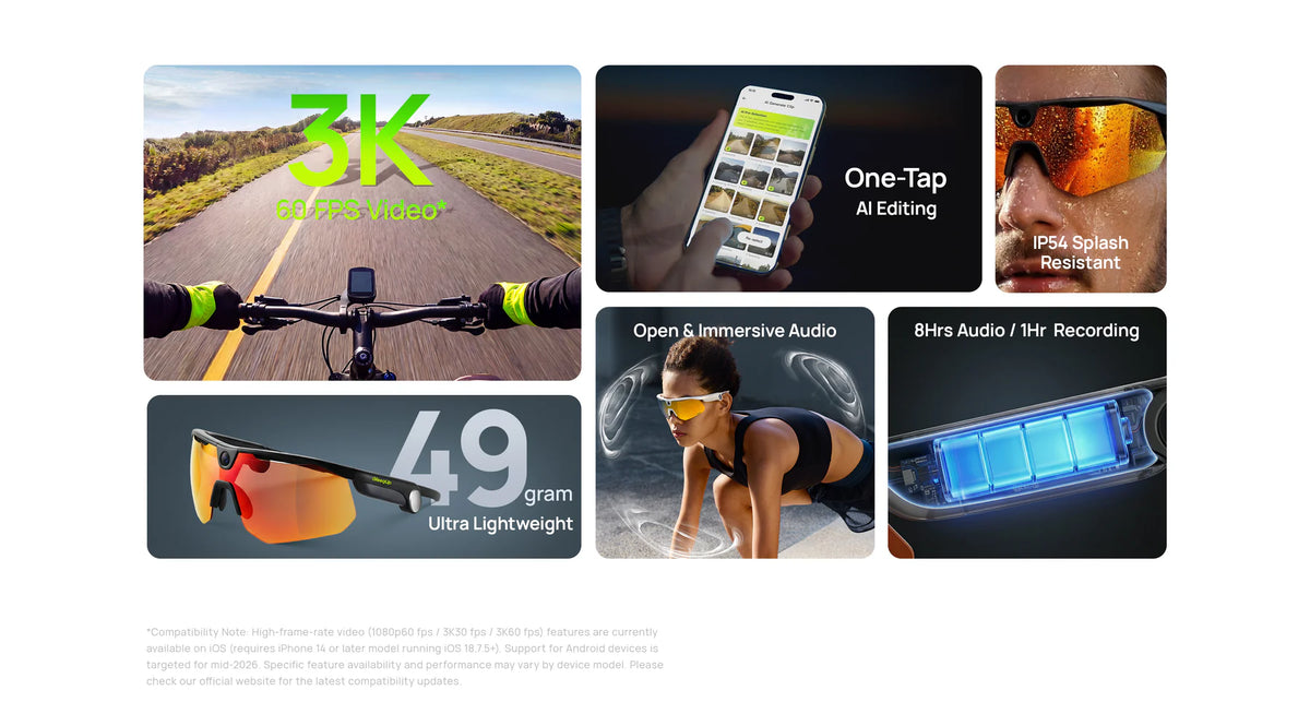 BleeqUp Ranger Zeiss AI Sports Camera Glasses – AR/AI Glasses (image 9)