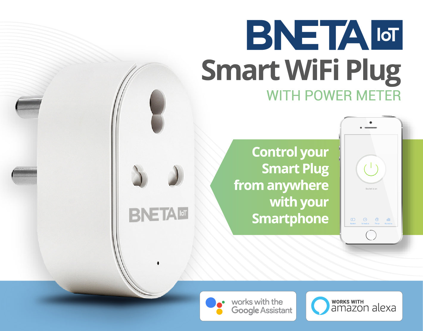 BNETA IoT Smart WiFi Plug with Power Meter 2 & 3 Pin - Guards On Duty Shop