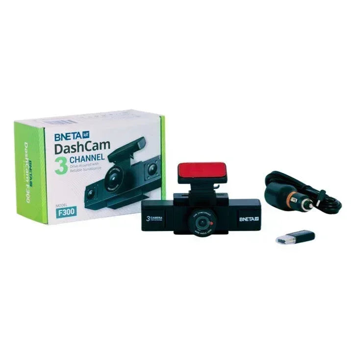 BNETA F300 2MP DashCam – 3 Channel Simultaneous recording Guards On Duty Security