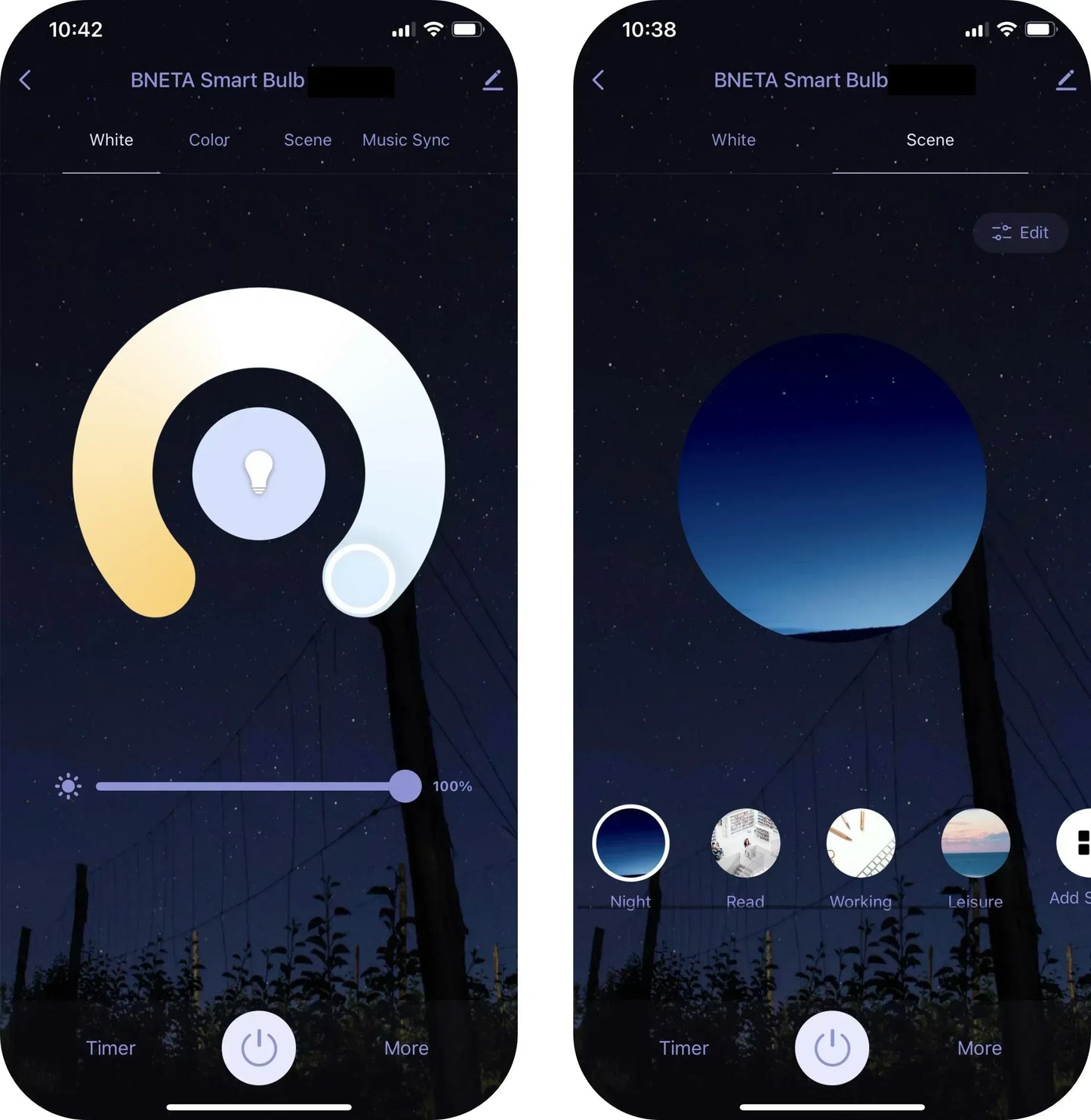 BNETA IoT Smart Filament WiFi Warm/Cool White LED Bulb (ST64W E27) Guards On Duty Security