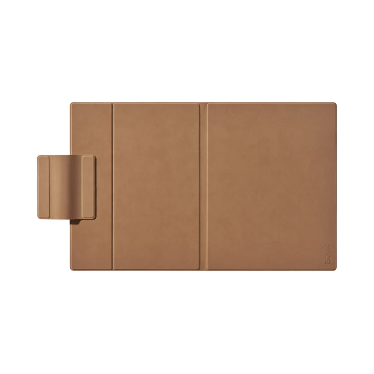 Boox Go Lumi Magnetic Cover — Mocha Brown, open flat