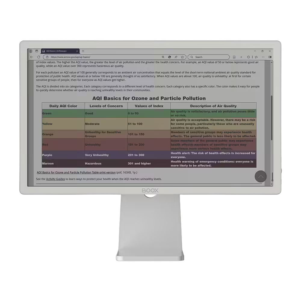 BOOX Mira Pro Color 25.3 inch E Ink monitor front view – BOOX Mira Pro (Color)