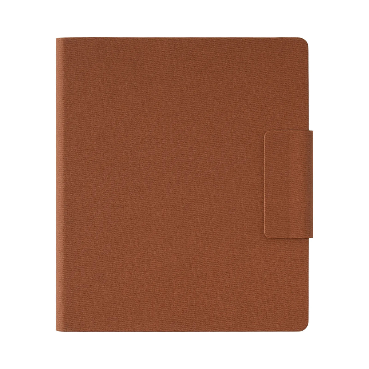 Boox Note Air 6C Keyboard folio closed in brown fabric with the magnetic clasp