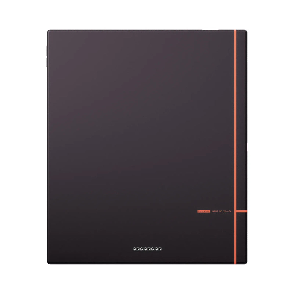 Boox Note Air 6C back panel in dark grey with the orange accent line