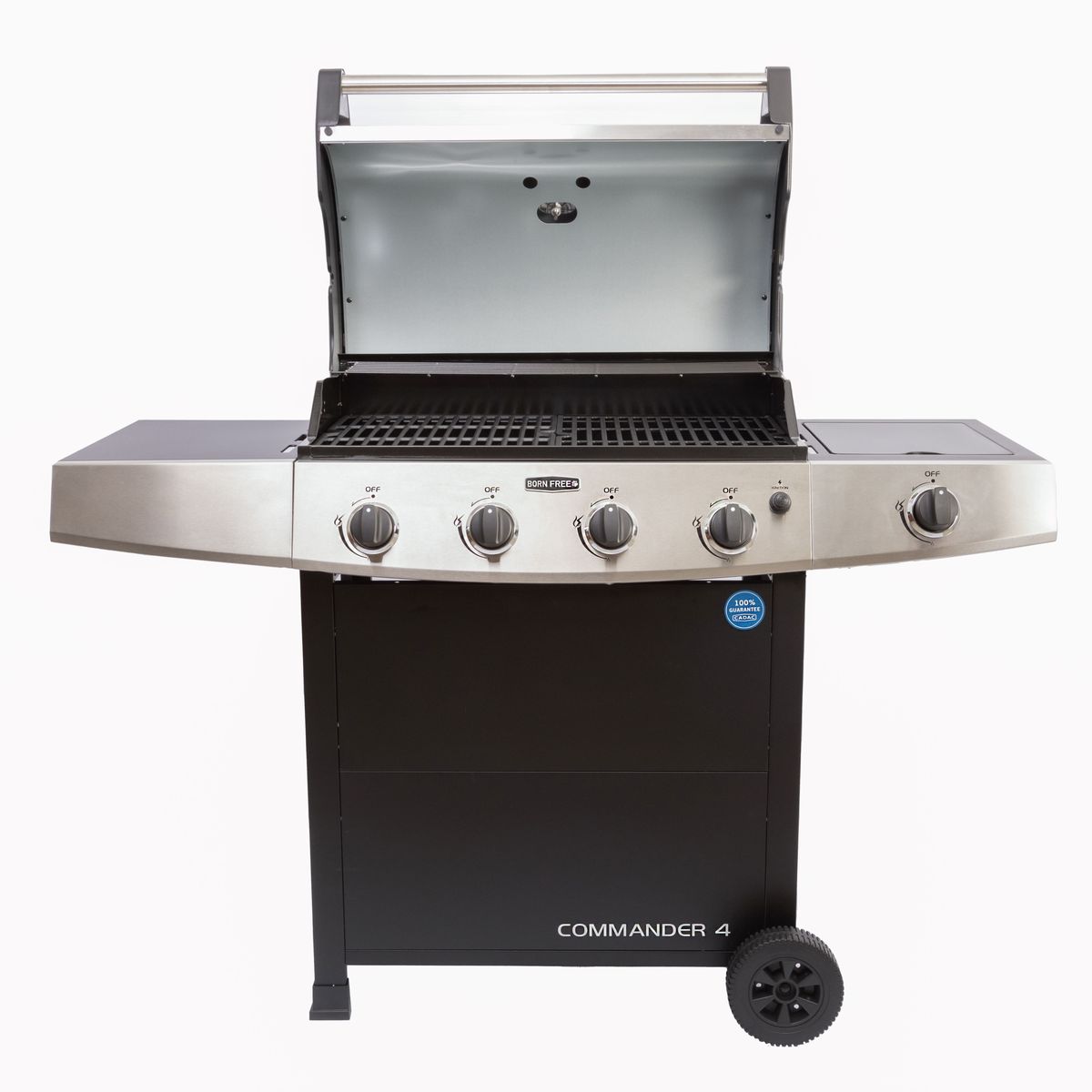Born Free 4 Burner Commander Braai - Stainless Steel