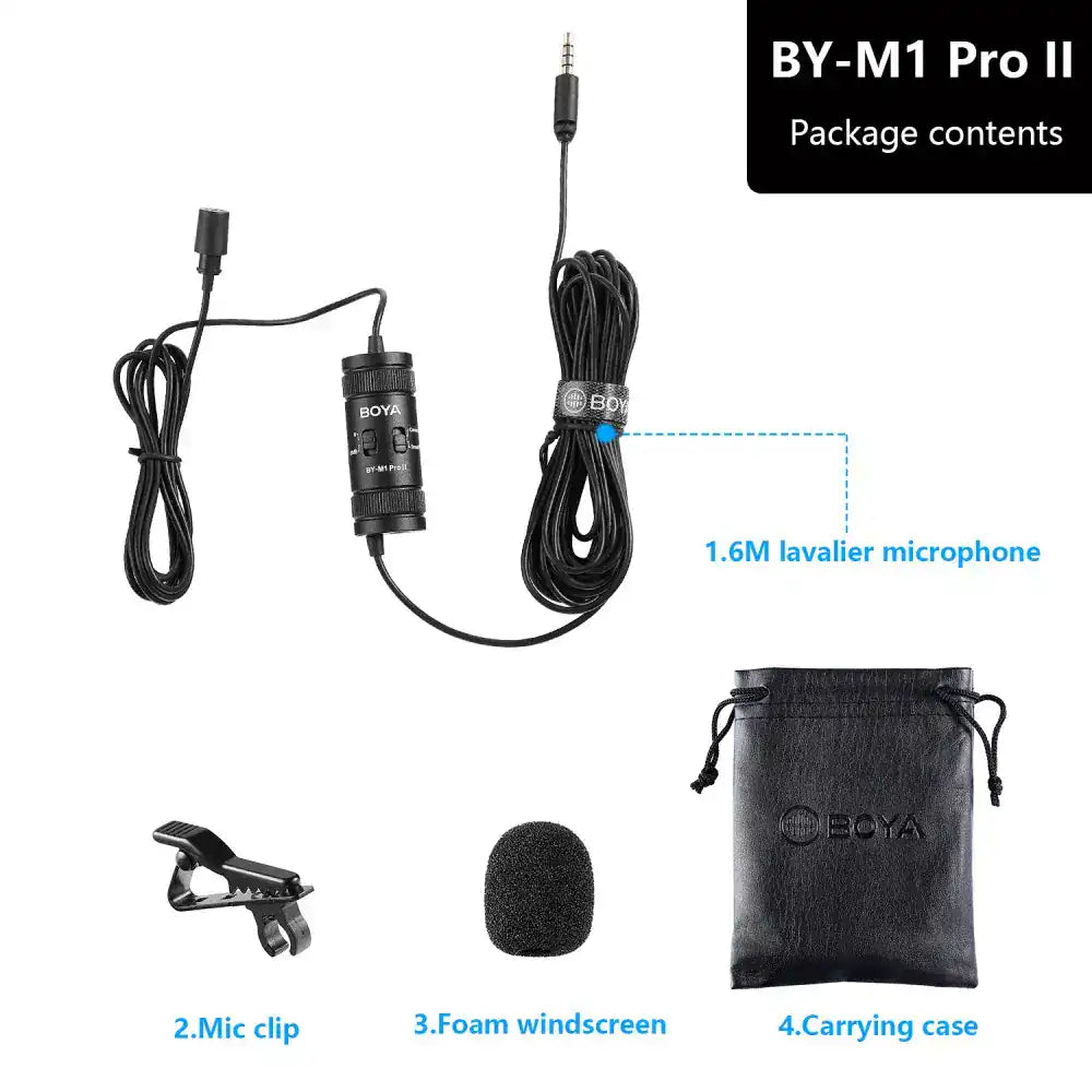 BOYA BY-M1 Pro II Universal Lavalier Microphone
