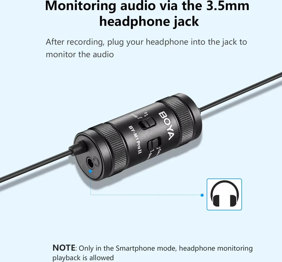 BOYA BY-M1 Pro II Universal Lavalier Microphone