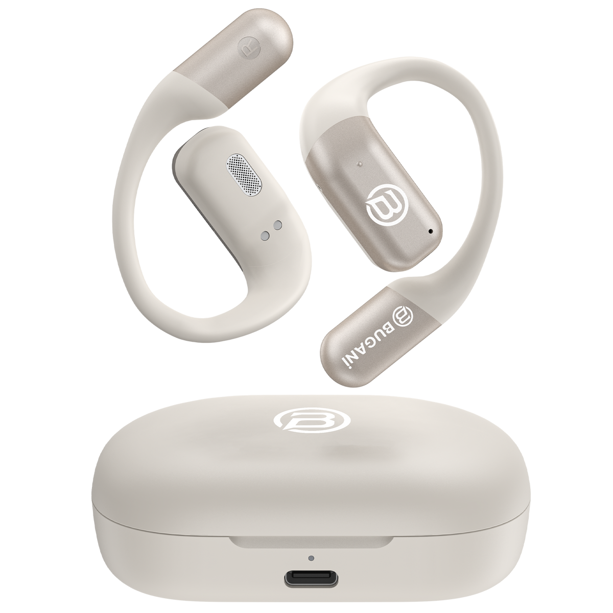 Bugani Free B10 Open-Ear Earbuds (AI Language Translation) in Creamy white - Bugani South Africa