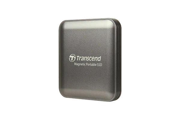 TRANSCEND 2 TB ESD420C USB3.2 TYPE C (USB 20Gbps) MAGNETIC PORTABLE SSD MagSafe Compatiable R/W up to 2000MB/s - Iron Grey