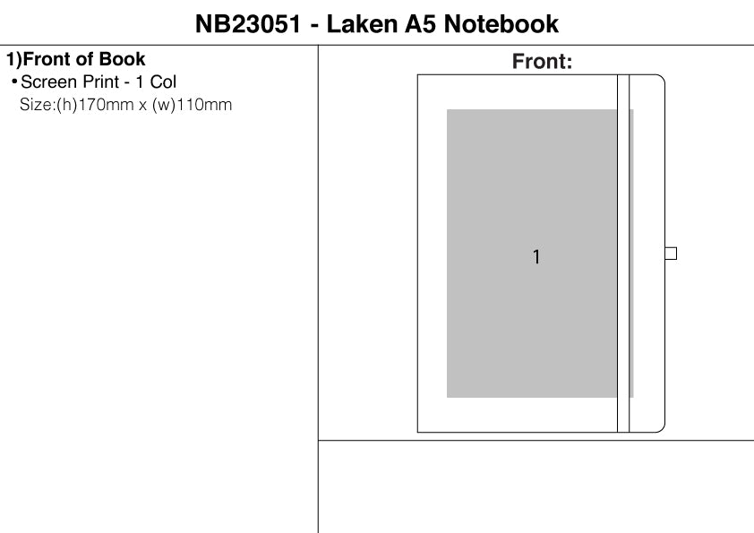 Laken A5 Notebook - branding