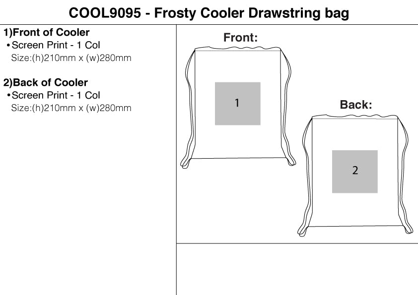 Frosty Cooler Drawstring bag