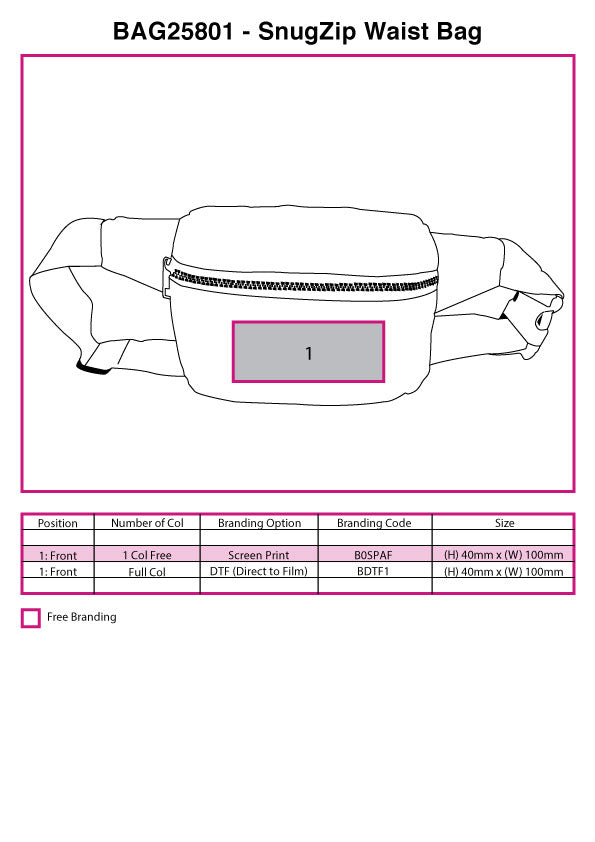 SnugZip Waist Bag