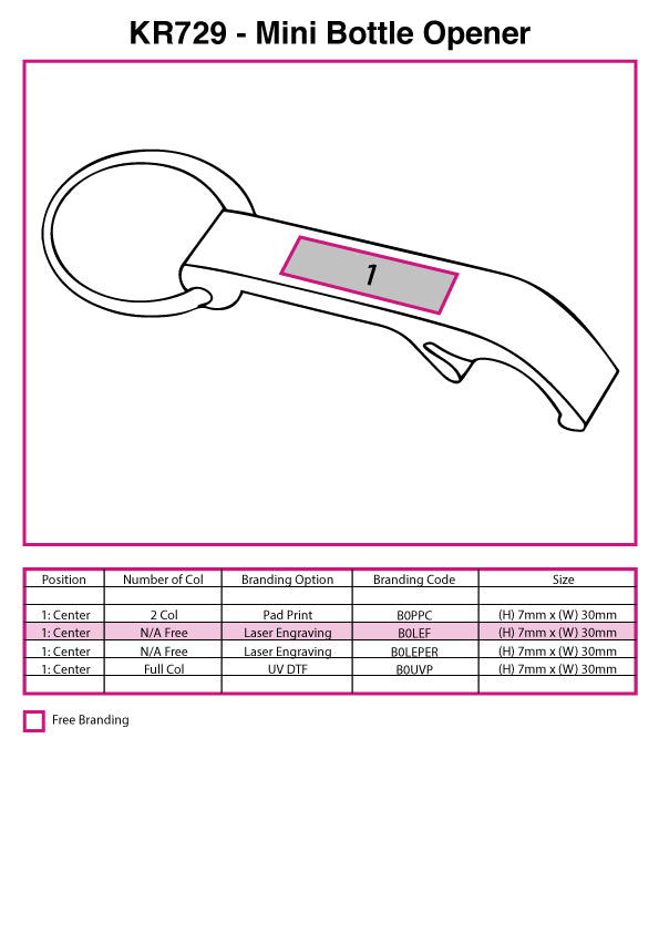 Mini Bottle Opener Keyring