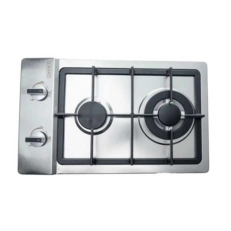 CADAC 2 Burner Gas Hob - Stainless Steel