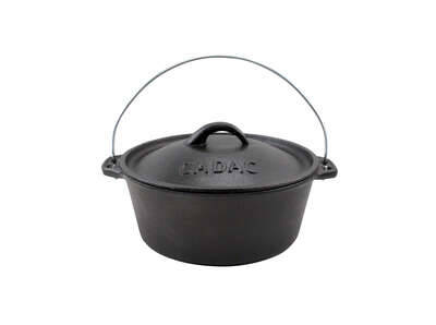 CADAC Cast Iron Potjie - No.10 Flat (3.5L)