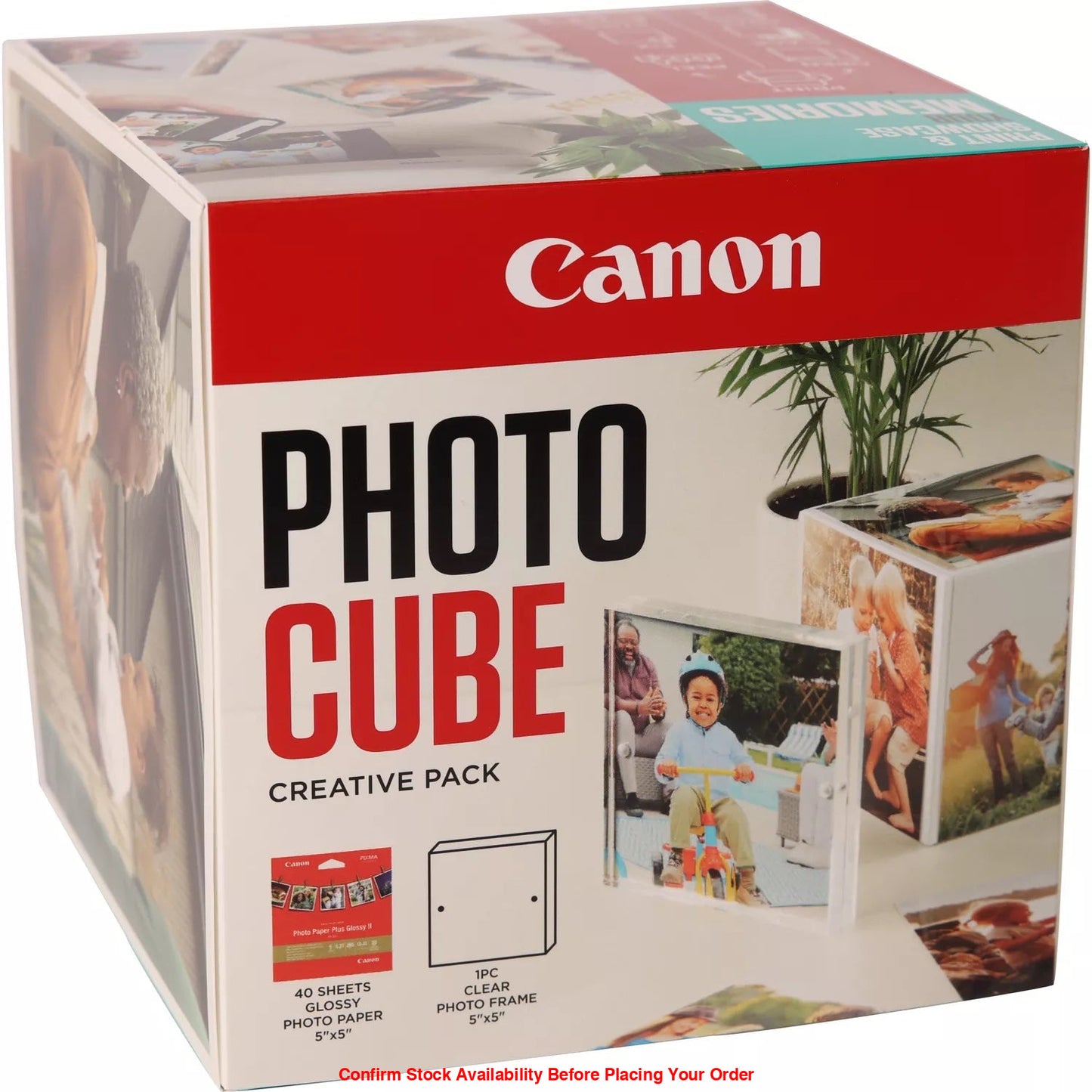 CANON PHOTO CUBE PAPER PP-201 5X5 PHOTO CUBE CP WH/BLUEINCLUDES 1 X ACRYLIC PHOTO FRAME (5X5) + 1 X PP-201 (5X5) 40 SHEETS - Guards On Duty Shop & Security Guards