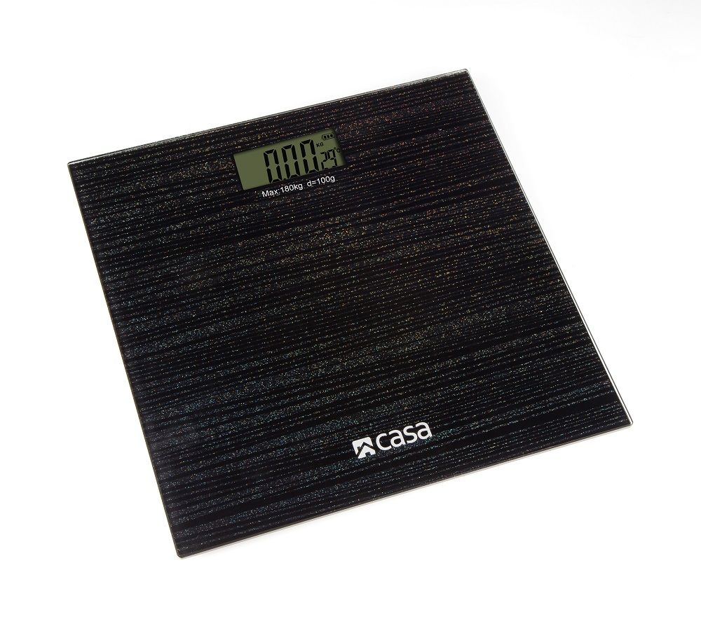 CASA Electronic Bathroom Sparkle Glass Scale Nero