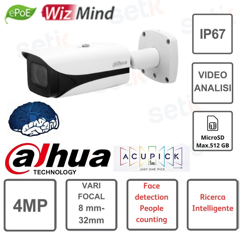 Dahua IP Bullet 4K IR 120m 8-32mm Wizmind