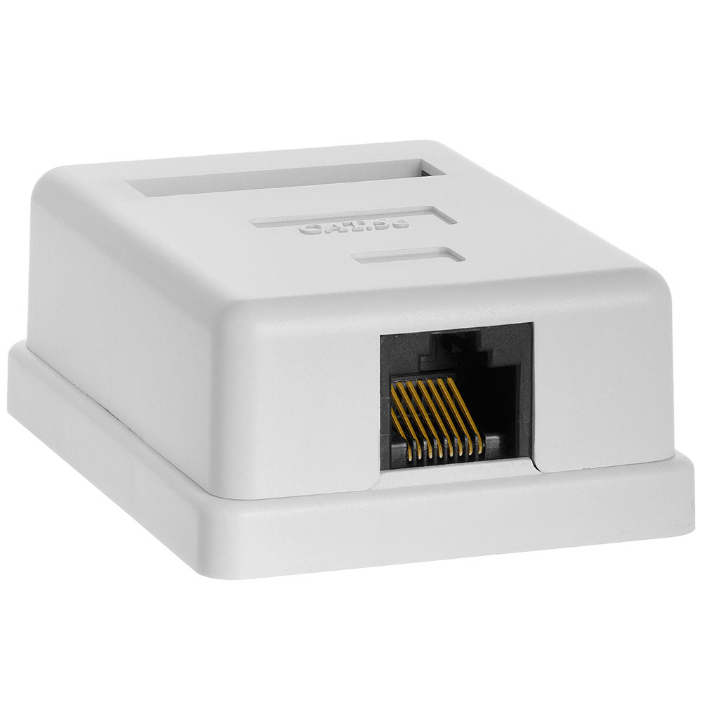 CAT5 RJ45 WALL MOUNTED BOX - SINGLE
