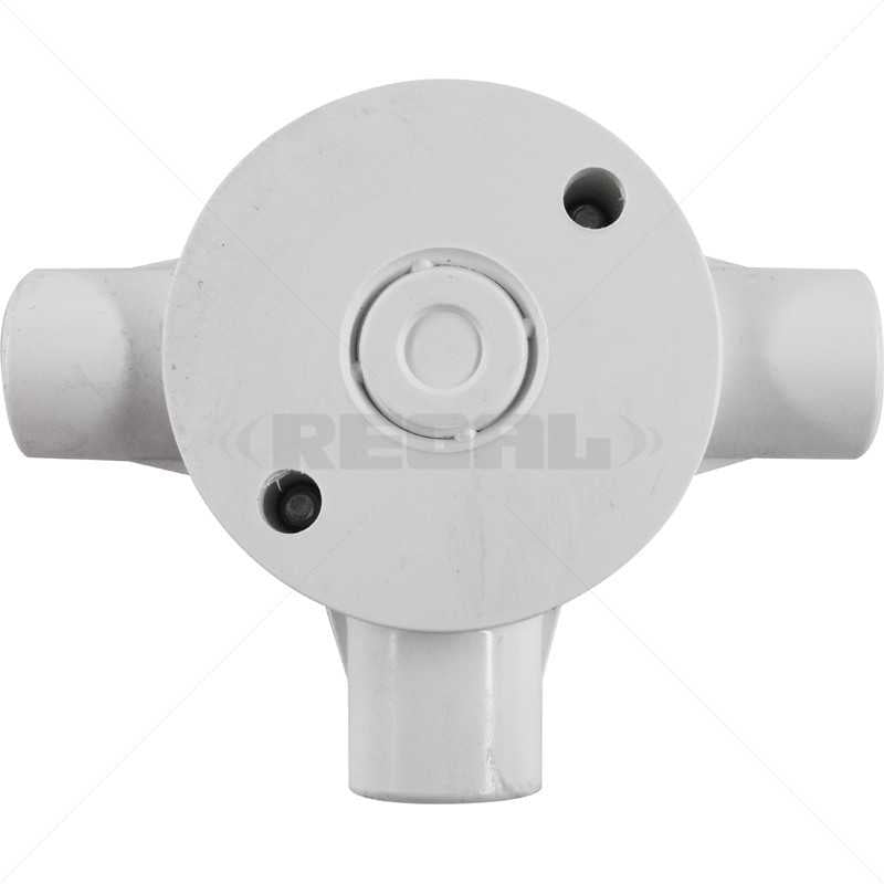 Conduit PVC 20mm 3-Way Box Lid & Screws