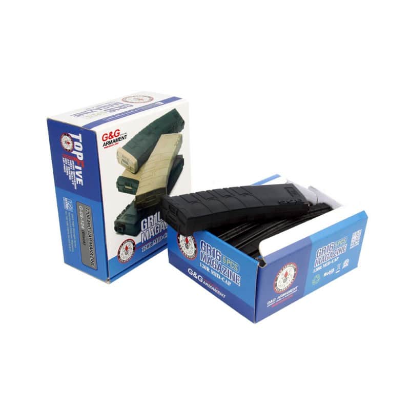 G&G 120R Mid-Cap Magazine for GR16 (Black) Single Pack G-08-124