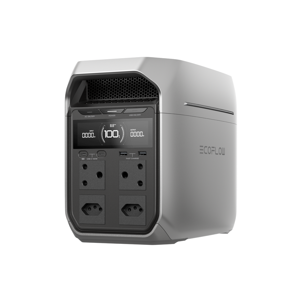 Ecoflow Delta 3 Plus Portable Power Station - 1800W output; 2048Wh battery; 500W Solar charger; 10ms Switchover -SA Socket