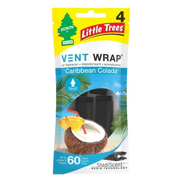 Little Trees Vent Wrap - Caribbean Colada (4 Pack) (LT4001-S)
