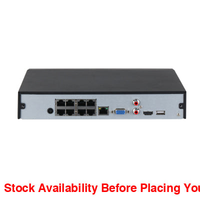 Dahua 8 Channel 1HDD - 8 POE Ports - Dahua 8 Channel 1HDD - 8 POE Ports
