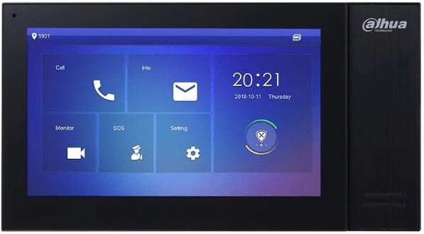 Dahua Black IP Indoor Monitor 7 Inch - 8GB Embedded SD Card