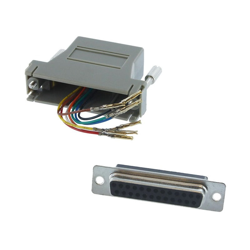 Db25 Female to Rj45 Adaptor(8 Wire) Grey L