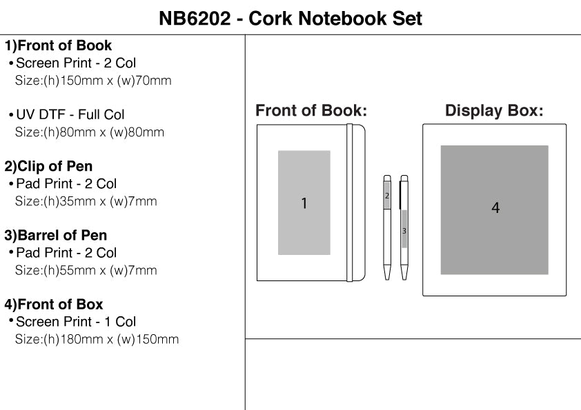 Cork Notebook Set