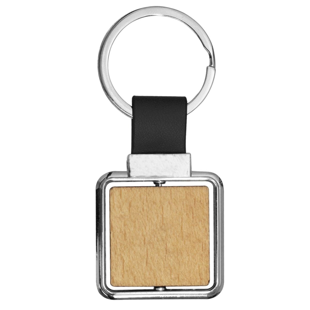 Gosto Metal & Wood Keyring - Black