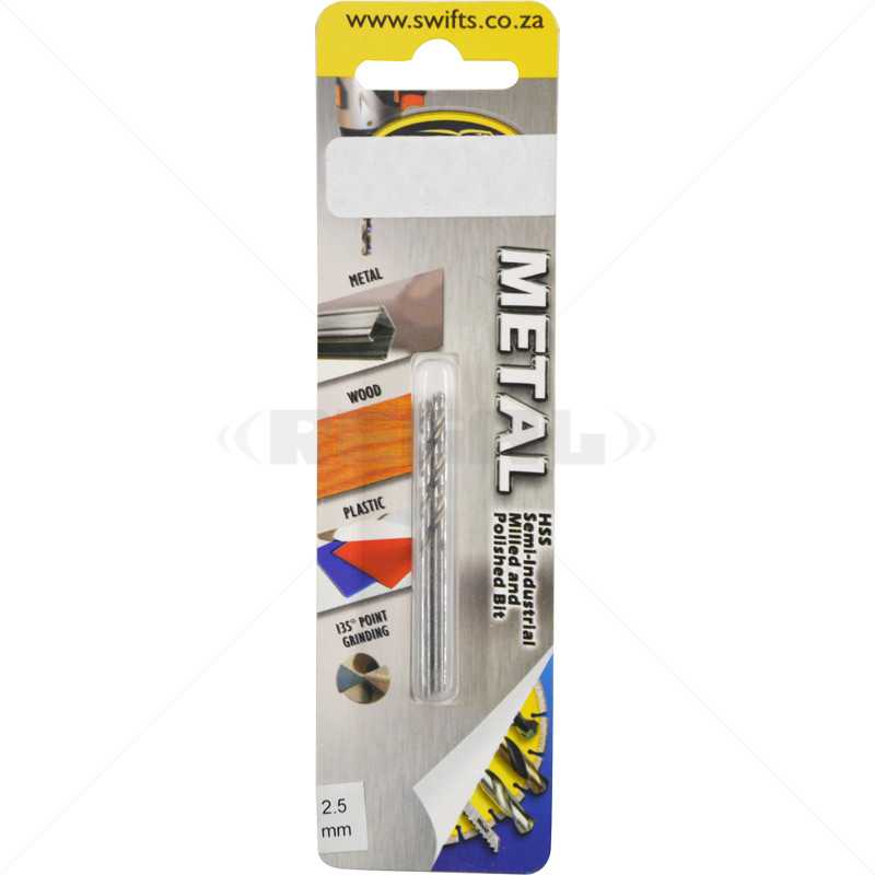 Drill Bit - Steel 2.5mm - 2 Pack