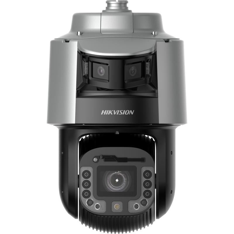 TandemVu 4MP PTZ 25x optical zoom 6MP panoramic channel 400m IR Smart tracking built-in strobe-light & siren 24VAC/Hi-POE