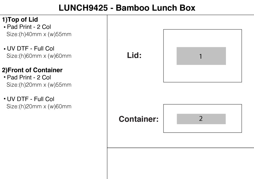 Bamboo Lunch Box Set - branding