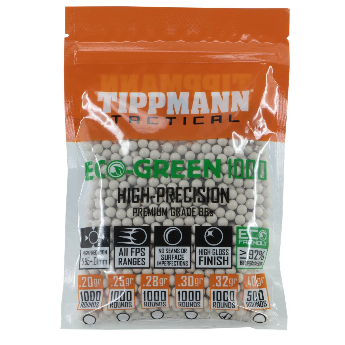 Tippmann 6MM ECO BBS .32G 500CT White - 65555